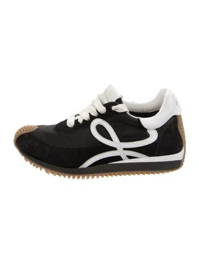 Pre-owned Loewe Suede Printed Athletic Sneakers In Black
