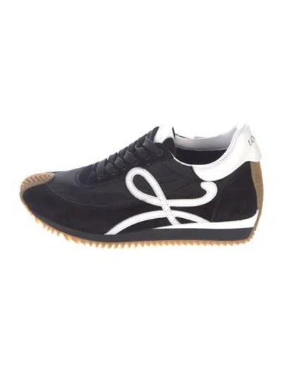 Pre-owned Loewe Suede Printed Athletic Sneakers In Black