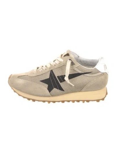 Pre-owned Loewe Suede Printed Athletic Sneakers In Neutral