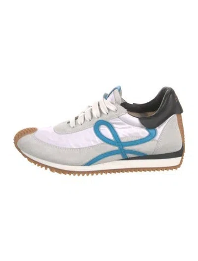Pre-owned Loewe Suede Printed Athletic Sneakers In Neutral