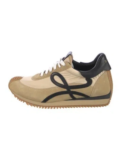 Pre-owned Loewe Suede Printed Sneakers In Brown