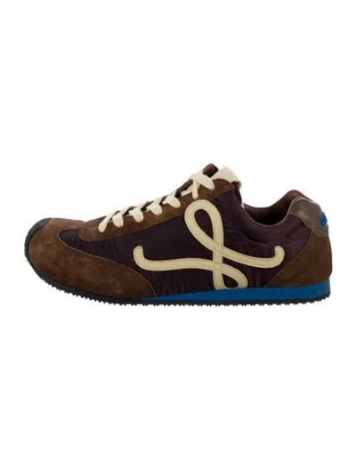 Pre-owned Loewe Suede Printed Sneakers In Multi