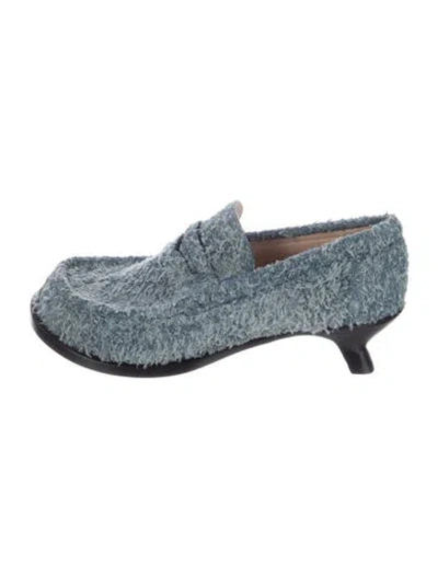 Pre-owned Loewe Suede Pumps In Blue