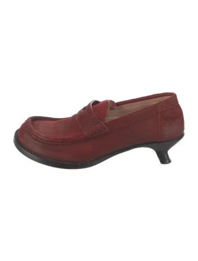 Pre-owned Loewe Suede Pumps In Brown