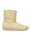 Loewe Suede-shearling Lago Ankle Boots In Ivory