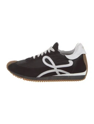 Pre-owned Loewe Suede Sneakers In Black