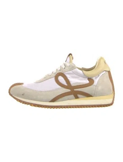 Pre-owned Loewe Suede Sneakers In Neutral