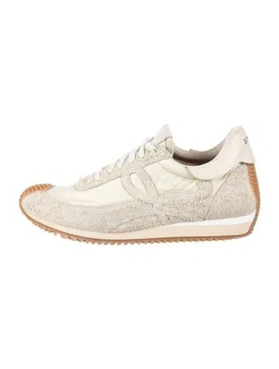Pre-owned Loewe Suede Sneakers In Neutral