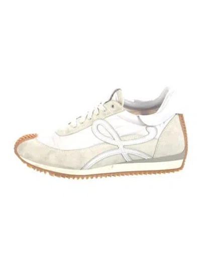 Pre-owned Loewe Suede Sneakers In Neutral