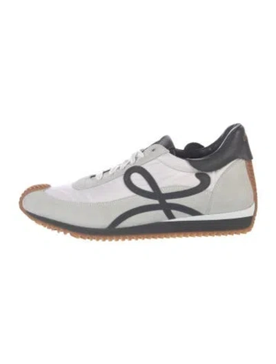 Pre-owned Loewe Suede Sneakers In White