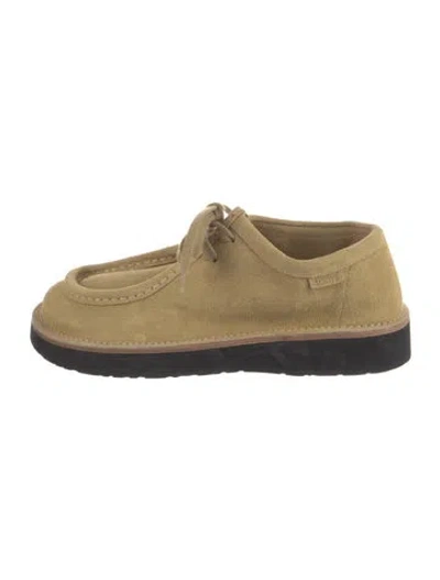 Pre-owned Loewe Suede Whipstitch Trim Sneakers In Neutral