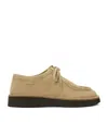 Loewe Faro Lace Up Shoes In Suede Calfskin In Multi