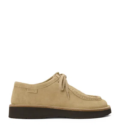 LOEWE SUEDE WIDE-TOE FARO SHOES
