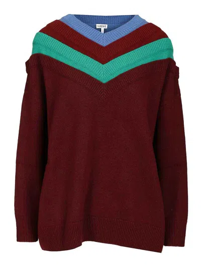 Loewe Wool Sweater In Brown