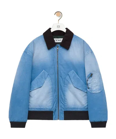 LOEWE LOEWE SUN-BLEACHED EFFECT BOMBER JACKET