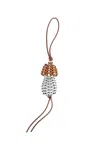 Loewe Suna Fujita Mushroom Charm In Classic Calfskin In Metallic