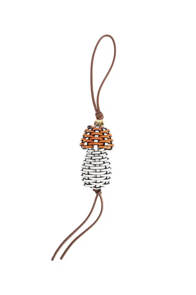 Loewe Suna Fujita Mushroom Charm In Classic Calfskin In Multi