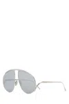 Loewe Hillock Aviator-frame Metal Sunglasses In White