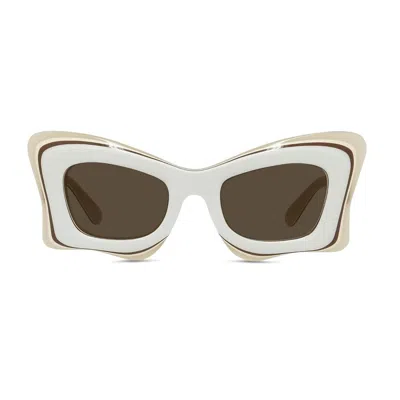 Loewe Sunglasses In Avorio/marrone
