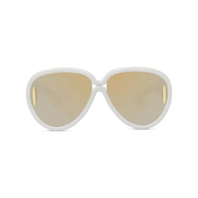 Loewe Sunglasses In Bianco/grigio