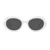 Loewe Round Slim Acetate Sunglasses In Bianco/grigio
