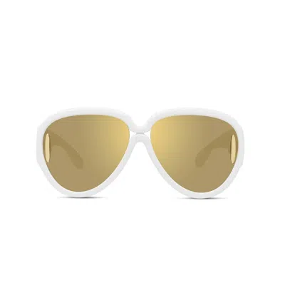 Loewe Sunglasses In Bianco/oro Specchiato