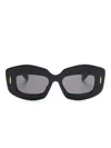 Loewe Screen Rectangular Sunglasses In Black