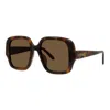 Loewe Logo Acetate Square Sunglasses In Havana/marrone