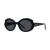 Loewe Mini Oval Slim Sunglasses For Woman In Black