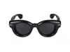 Loewe Inflated Lw 40118 I 01a Round Sunglasses In Black
