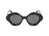 Loewe Curvy 49mm Small Geometric Sunglasses In Black