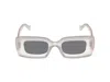 Loewe Womens White G736270x18 Rectangle-frame Acetate Sunglasses In Gray
