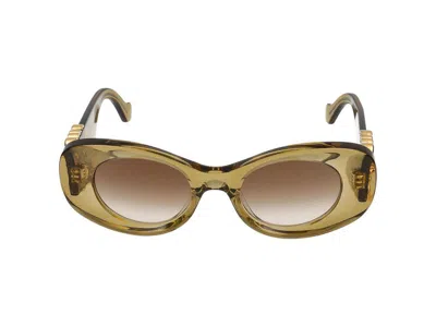 Loewe Anagram Oversized Cat-eye Acetate Sunglasses In Gold