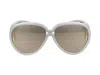 Loewe Smoke Mirror Oversized Ladies Sunglasses Lw40132i 24c 65 In Gray