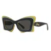 Loewe Smoke Butterfly Ladies Sunglasses Lw40140u 20a 50 In Nero/grigio