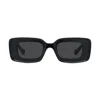 Loewe Womens Black G736270x18 Rectangular Logo-embellished Acetate Sunglasses In Nero/nero