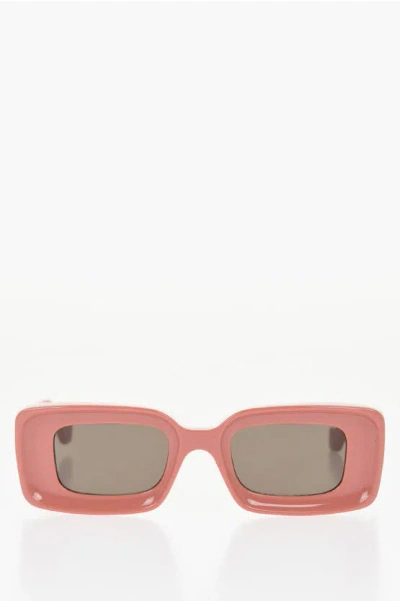 Loewe Sunglasses With Rectangular Inflated Frame In Pink