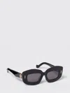 Loewe Solid Color Sunglasses With Golden Details In Black