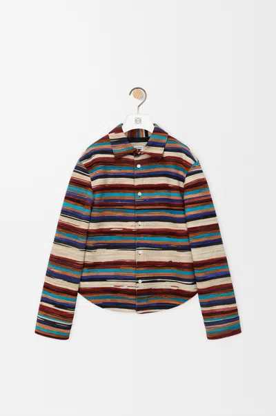Loewe Overshirt In Nubuck Lambskin Size:40 For Woman In Multi