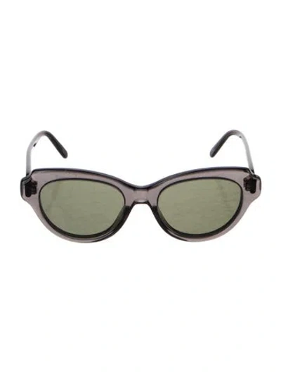 Pre-owned Loewe Swan Round Sunglasses In Black