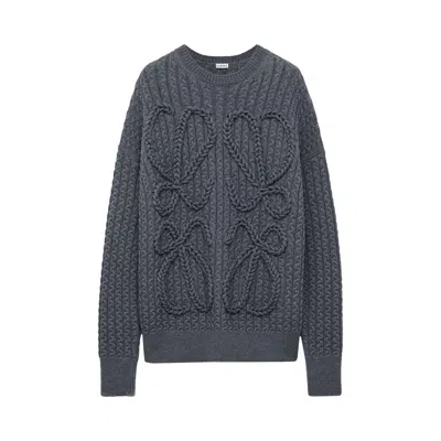 Pre-owned Loewe Sweater 'dark Grey Melange' | Men's Size L In Gray
