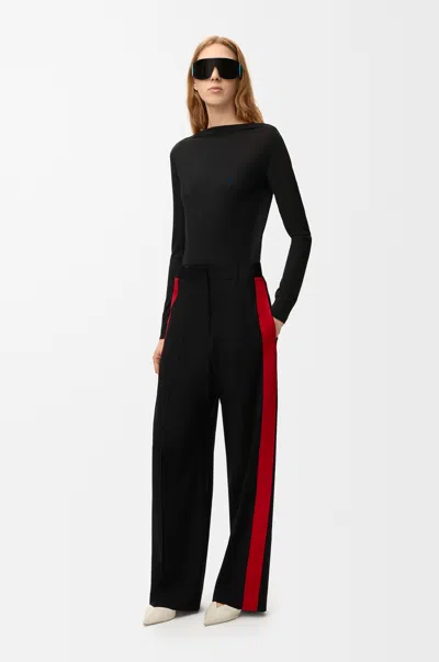 Loewe Sweater In Merino Wool Size: M For Woman In Black