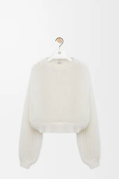 Loewe Sweater In Mohair Blend Size:m For Woman In Neutral