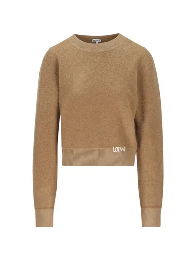 Loewe Sweater In Wool In Brown