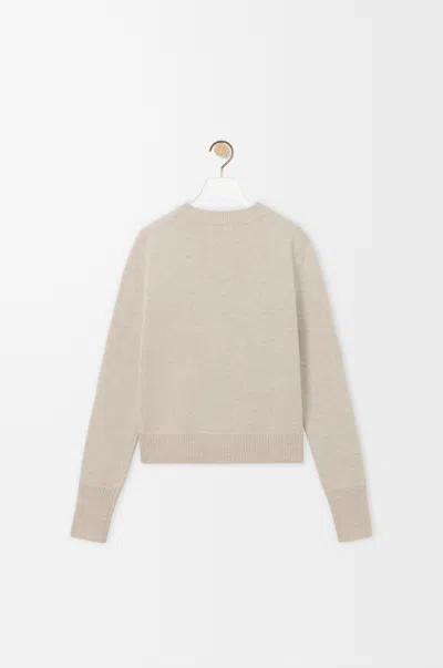 Loewe Sweater In Wool Size: M For Woman In Beige