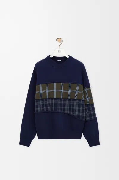 Loewe Wool Crewneck Sweater In Blue