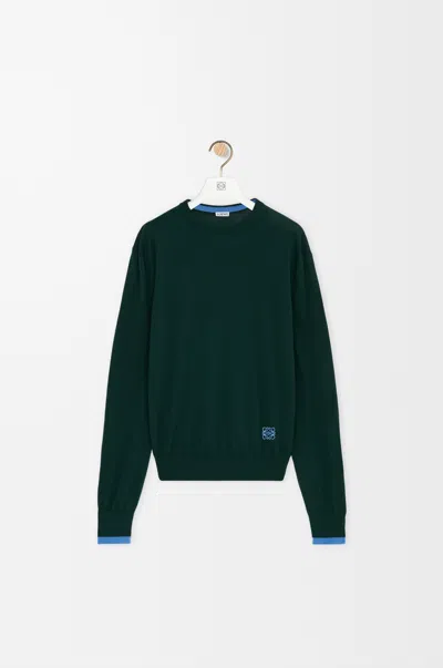 Loewe Anagram Wool Sweater In Green