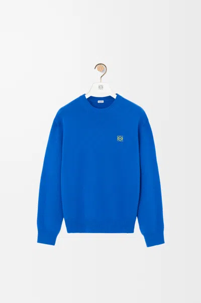 Loewe Wool Anagram Sweater In Blue