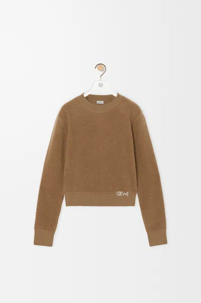 Loewe Sweater In Wool Size:xs For Woman In Brown