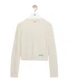 Loewe Logo Embroidered Wool Crewneck Sweater In Neutral